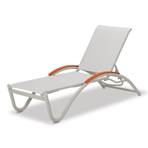 Telescope Casual Helios Contract Sling Stacking Chaise w/ Polymer Accent