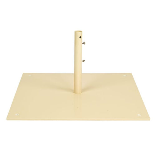 Woodard 30" Square Steel Market Umbrella Base in Almond