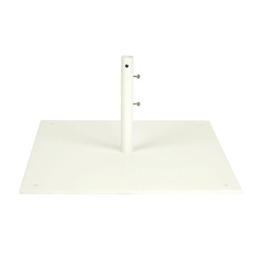 Woodard 30" Square Steel Market Umbrella Base in White