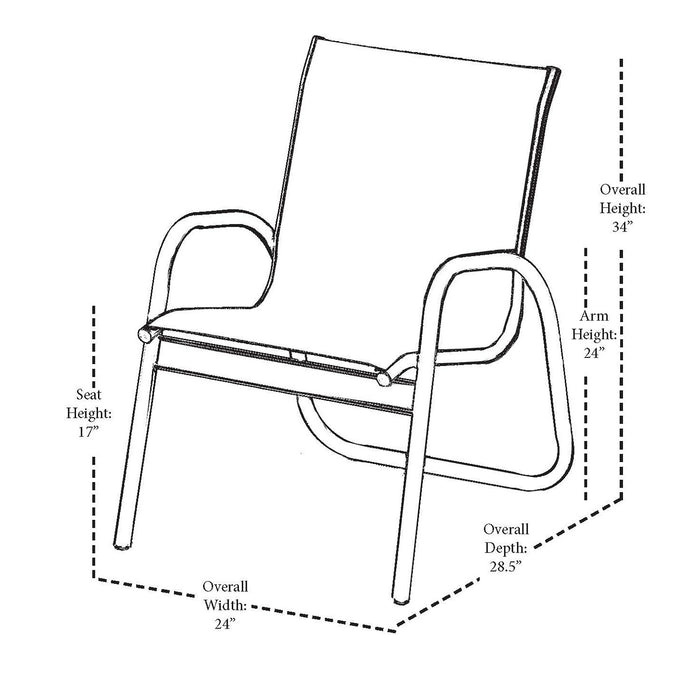 Telescope Casual Gardenella Sling Stacking Arm Chair