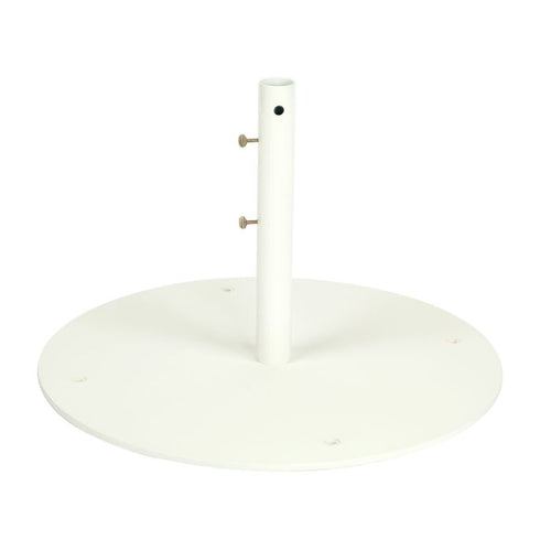 Woodard 24.5" Round Steel Market Umbrella Base in White