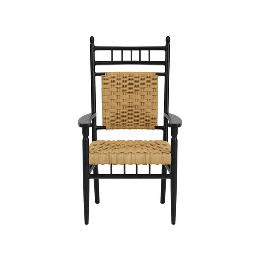 Lloyd Flanders Low Country Dining Armchair in Natural Finish, front view