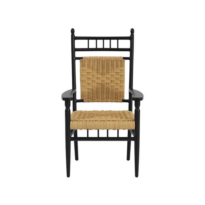 Lloyd Flanders Low Country Dining Armchair in Natural Finish, front view