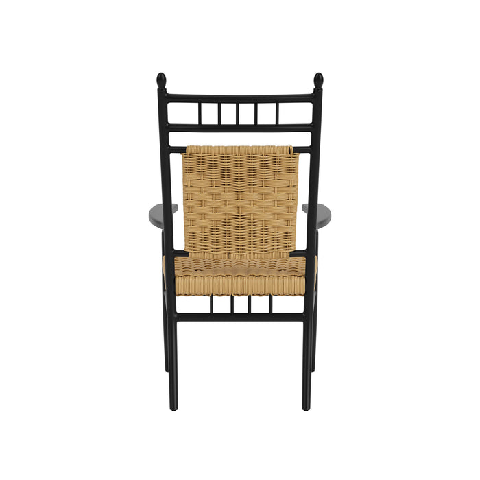 Lloyd Flanders Low Country Dining Armchair in Natural Finish, back view
