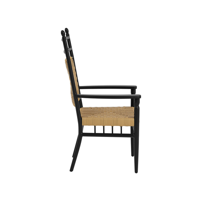 Lloyd Flanders Low Country Dining Armchair in Natural Finish, side view