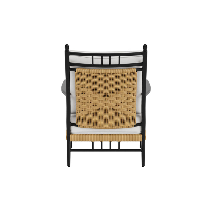 Lloyd Flanders Low Country Lounge Chair in Natural Finish, back view
