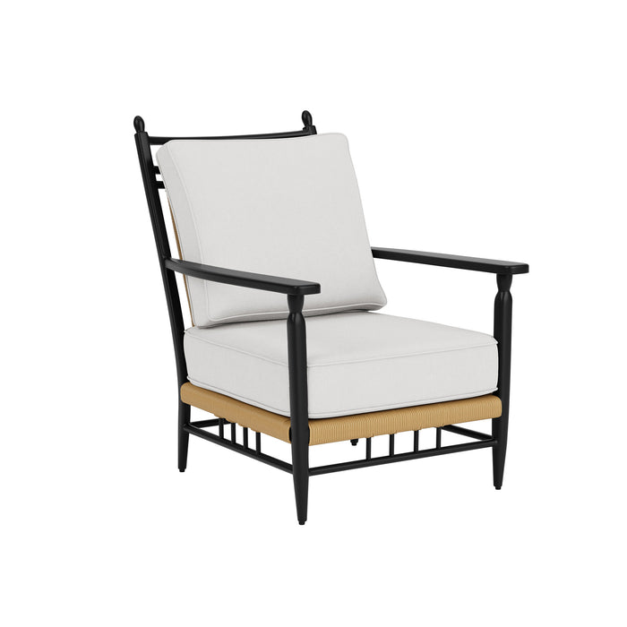 Lloyd Flanders Low Country Lounge Chair in Natural Finish, three-quarter view