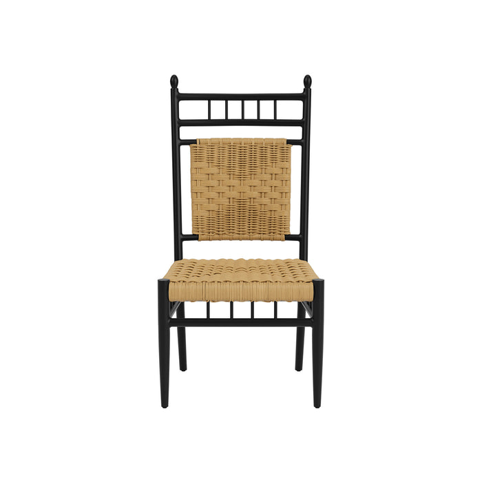 Lloyd Flanders Low Country Armless Dining Chair in Natural Finish, front view