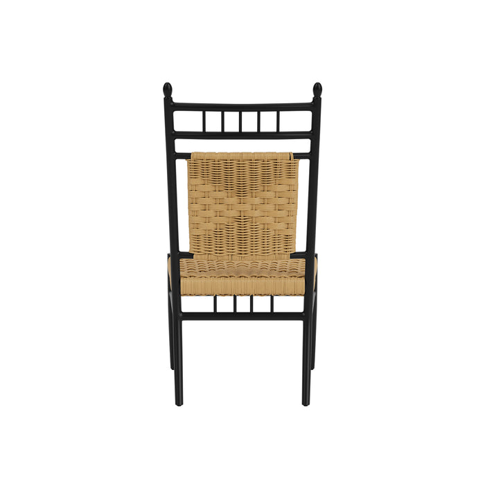 Lloyd Flanders Low Country Armless Dining Chair in Natural Finish, back view