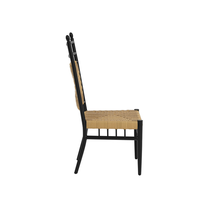 Lloyd Flanders Low Country Armless Dining Chair in Natural Finish, side view