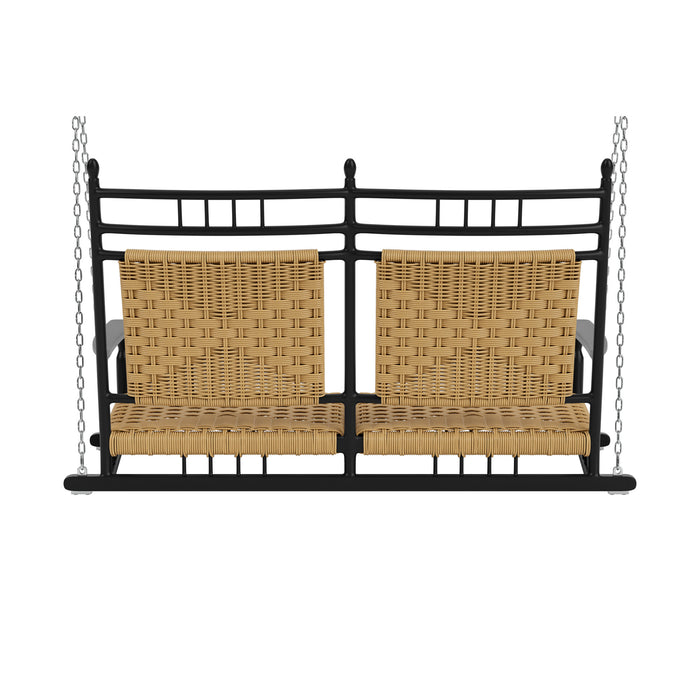 Lloyd Flanders Low Country Porch Swing in Natural Finish, back view