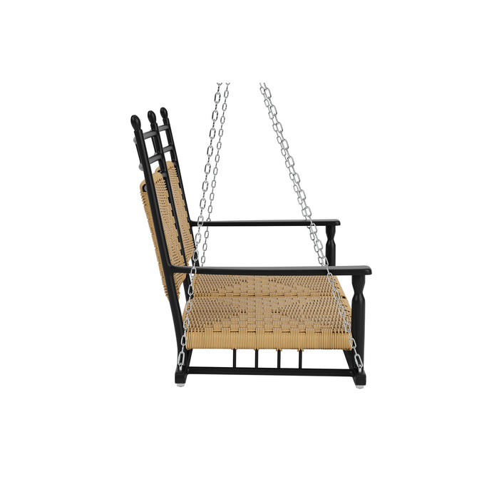 Lloyd Flanders Low Country Porch Swing in Natural Finish, side view