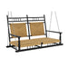 Lloyd Flanders Low Country Porch Swing in Natural Finish, three-quarter view