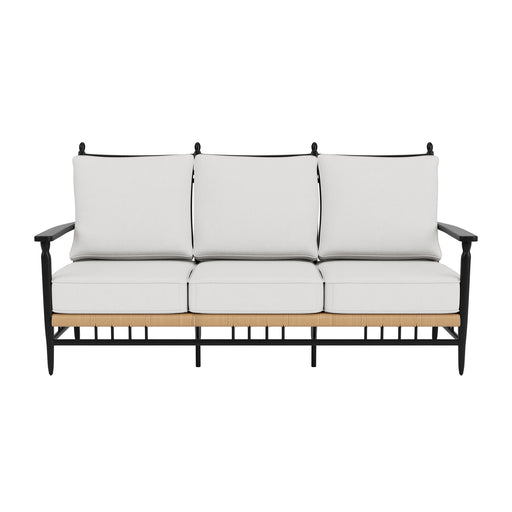 Lloyd Flanders Low Country Sofa in Natural Finish, front view