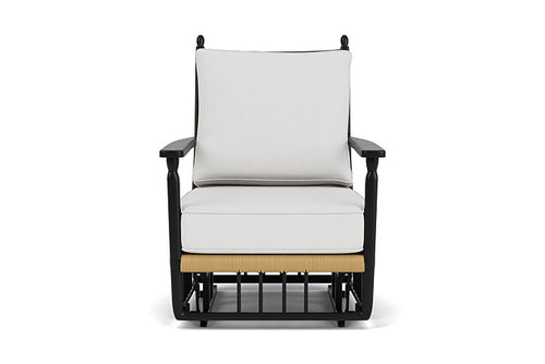 Lloyd Flanders Low Country Glider Lounge Chair in Natural Finish