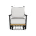Lloyd Flanders Low Country Glider Lounge Chair in Natural Finish, front view