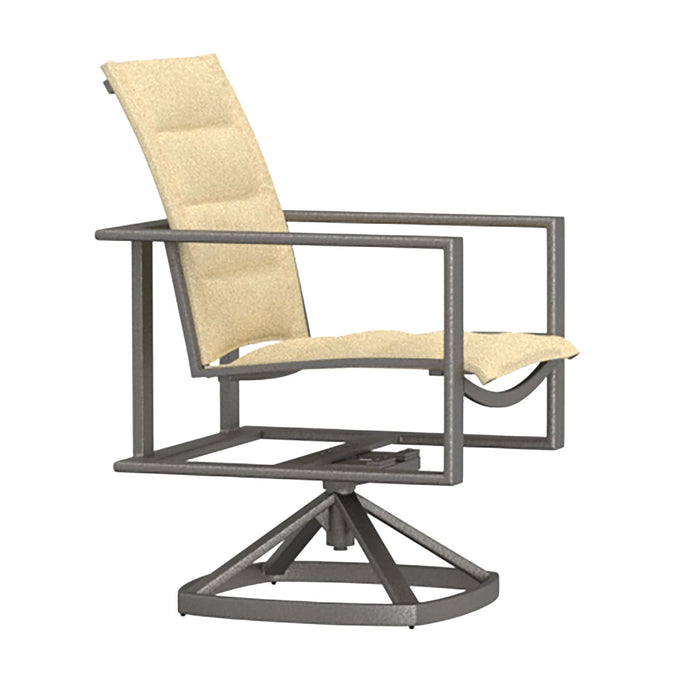 OW Lee Studio Padded Sling Swivel Rocker Arm Chair