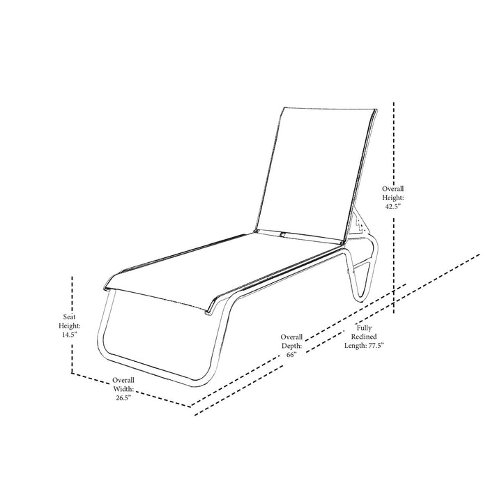 Telescope Casual Gardenella Sling Stacking Armless Chaise