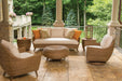 Lloyd Flanders Tobago 6-Piece Lounge Set with Swivel Rockers on a patio