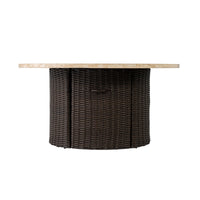 48" Round Fire Table (Light Travertine; Gray via APO Top option)