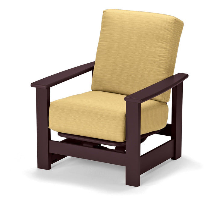 Leeward Cushion Deep Seat Hidden Motion Arm Chair w/ Polymer Arms