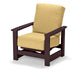 Leeward Cushion Deep Seat Hidden Motion Arm Chair w/ Polymer Arms