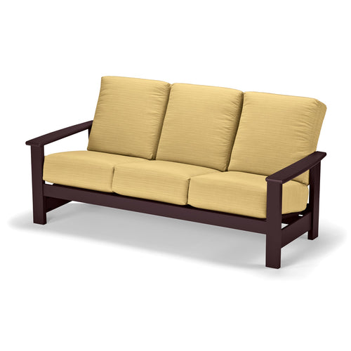 Telescope Casual Leeward Cushion Deep Seat Sofa w/ Polymer Arms