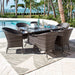 Pelican Reef Spectrum Stackable Set of 2 Woven Armchairs with Cushion in a Pelican Reef Spectrum collection setting