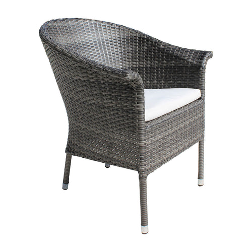 Pelican Reef Spectrum Stackable Set of 2 Woven Armchairs with Cushion