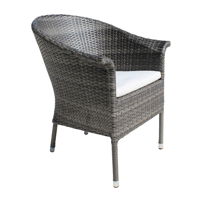 Spectrum 5-Piece Woven Armchair Dining Set with Cushions