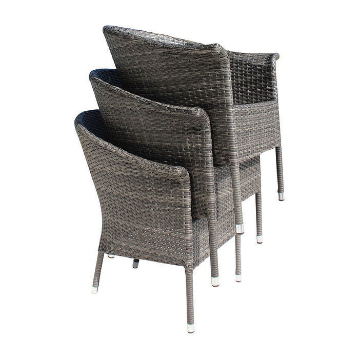Spectrum 5-Piece Woven Armchair Dining Set with Cushions