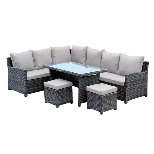 Pelican Reef Spectrum 5-Piece Sectional Dining Set with Cushions