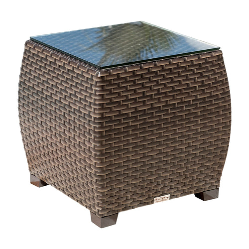 Pelican Reef Samoa End Table with Glass