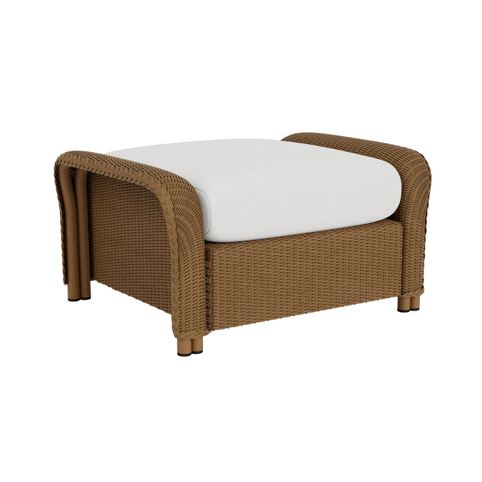 Lloyd Flanders Reflections Ottoman, three-quarter view