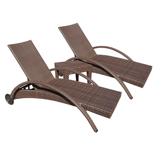 Pelican Reef Atlantis Patio 3-Piece Chaise Lounge set