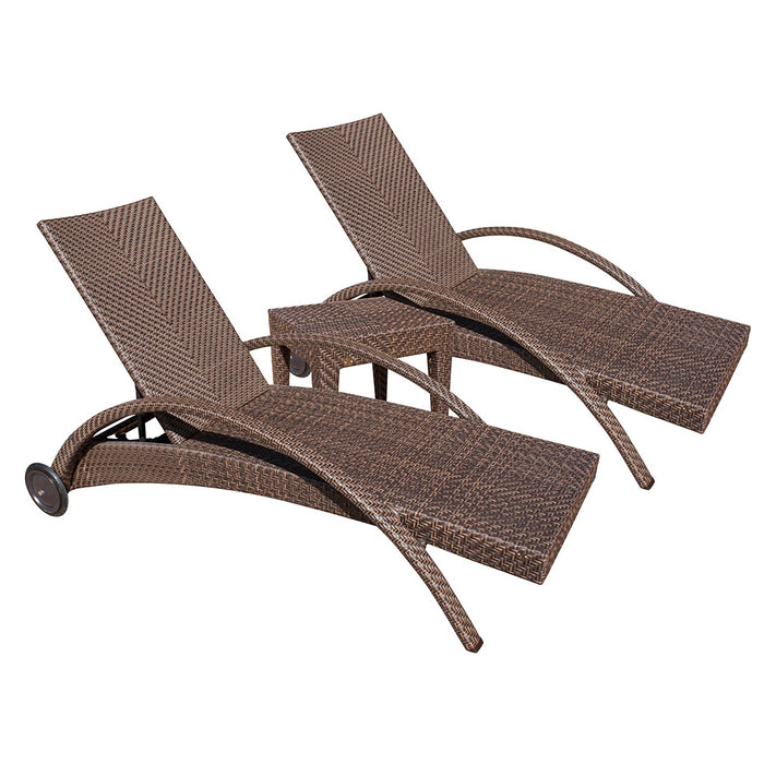 Atlantis Patio 3-Piece Chaise Lounge set