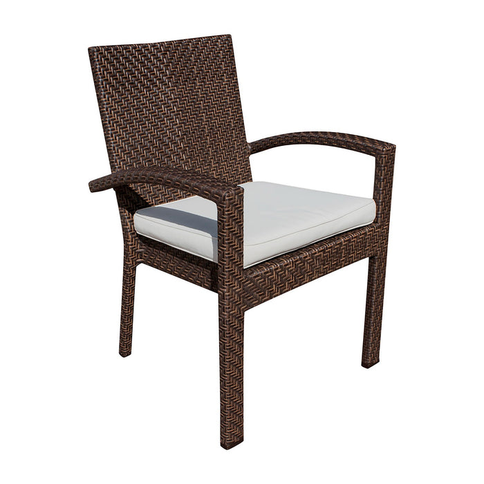 Atlantis 5-Piece Square Dining Arm Chair Set with Cushions