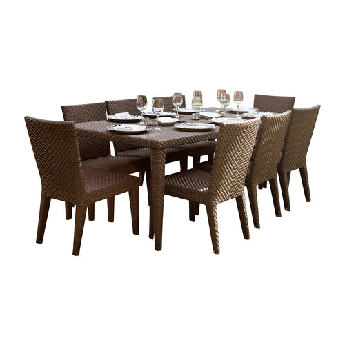 Pelican Reef Atlantis 9-Piece Rectangular Dining Side Chair Set with Cushions