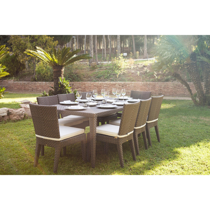 Atlantis 9-Piece Rectangular Dining Side Chair Set with Cushions