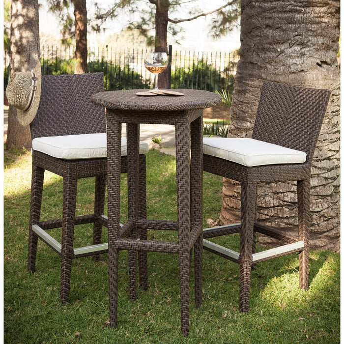 Atlantis 3-Piece Pub & Barstool Set with Cushions