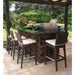 Pelican Reef Atlantis 3-Piece Pub & Barstool Set with Cushions in a Pelican Reef Atlantis collection setting