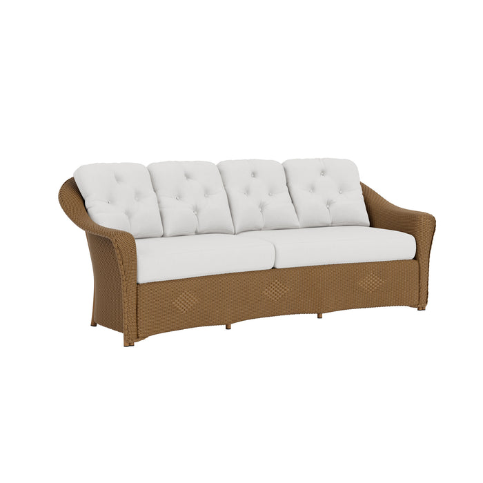 Lloyd Flanders Reflections Crescent Sofa, three-quarter view
