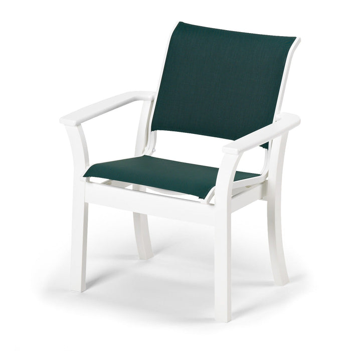 Leeward MGP Sling Stacking Cafe Chair w/ Polymer Arms