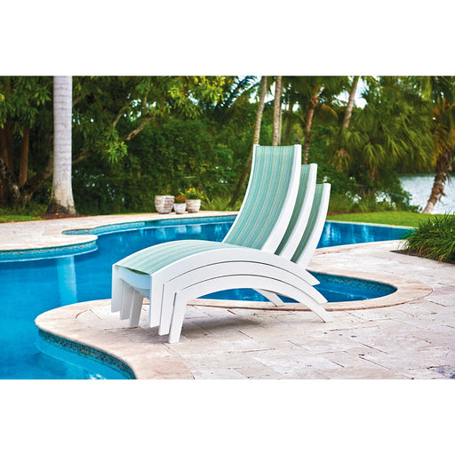 Telescope Casual Dune Hydro-Lounge chaises stacked poolside