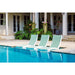 Three Telescope Casual Dune Hydro-Lounge chaises in a pool