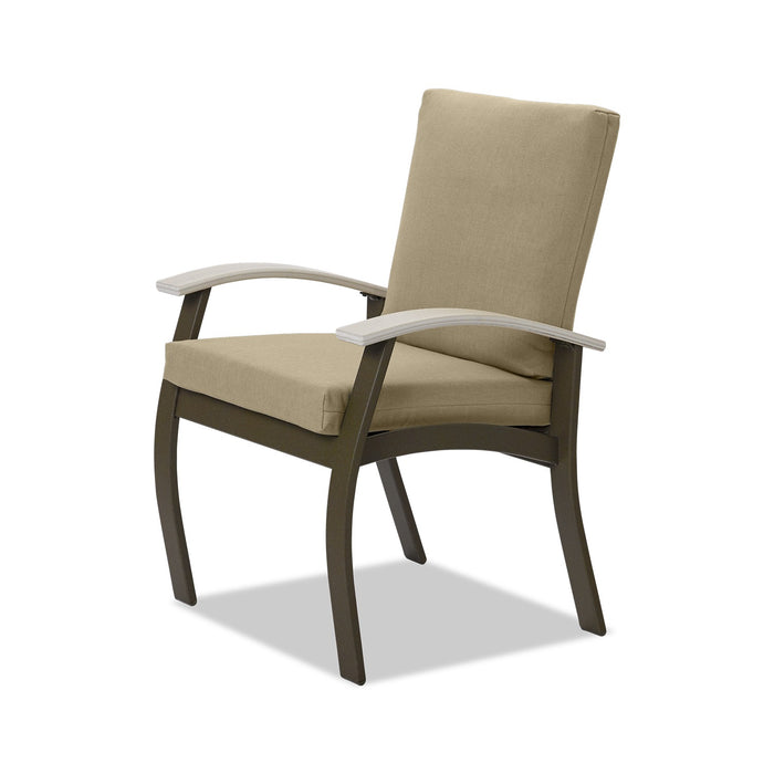 Telescope Casual Belle Isle Deep Seat Cushion Cafe Arm Chair w/ Polymer Accents