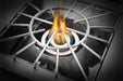 Dual-ring power burner flame under the grate