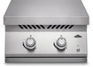 Power burner with the stainless steel cover closed