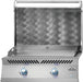 Napoleon Built-In 700 Series 32 inch griddle with the lid open, angled view