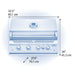 Built-In 700 Series 32 dimensions: 33.5 in wide, 24 in high, 27.6 in deep